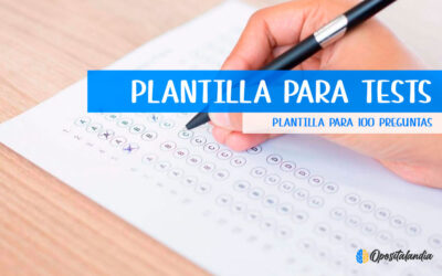 Descargar plantilla de test para oposiciones en pdf